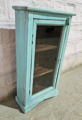 Vitrine murale en teck birman