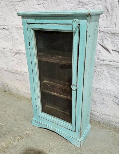 Vitrine murale en teck birman
