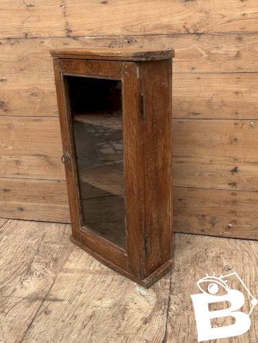 Vitrine murale en teck birman