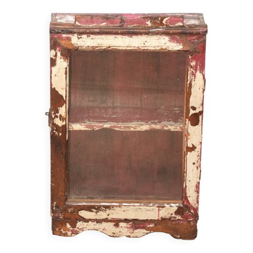 Vitrine murale en teck