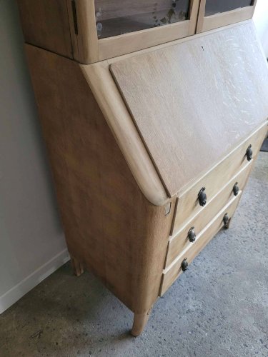 Vitrine secrétaire scriban Anglais ancien