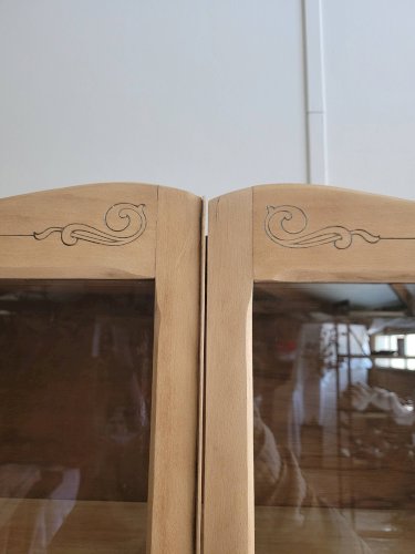 Vitrine secrétaire scriban Anglais ancien