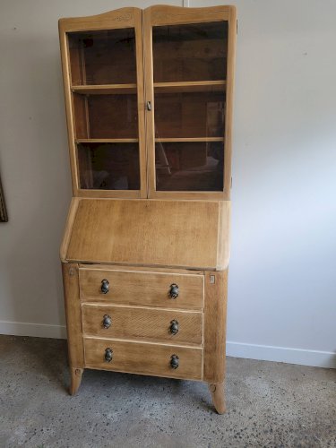 Vitrine secrétaire scriban Anglais ancien