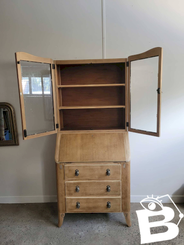 Vitrine secrétaire scriban Anglais ancien