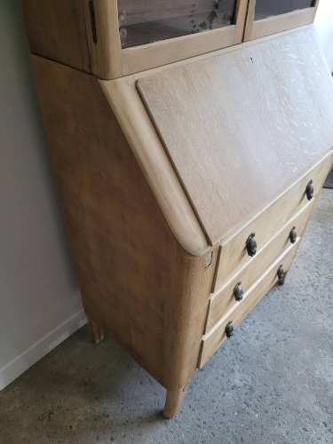 Vitrine secrétaire scriban Anglais ancien