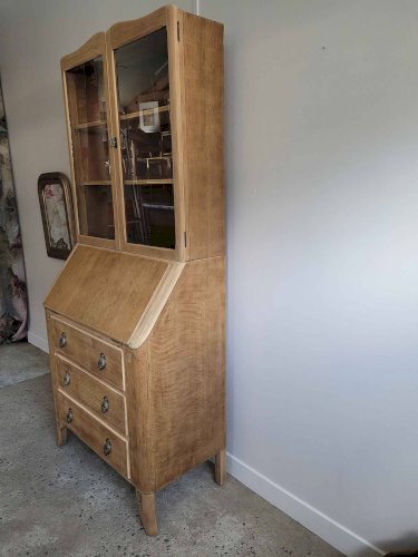 Vitrine secrétaire scriban Anglais ancien