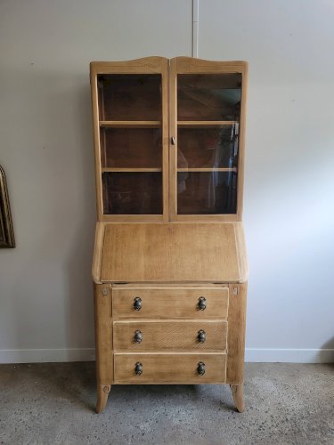 Vitrine secrétaire scriban Anglais ancien