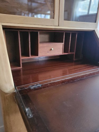 Vitrine secrétaire scriban Anglais ancien