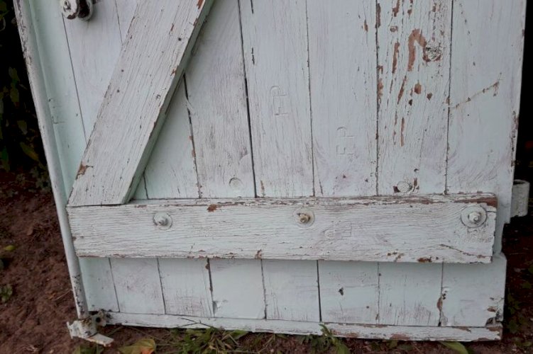 Petit Volet ancien bois H104xL54cm