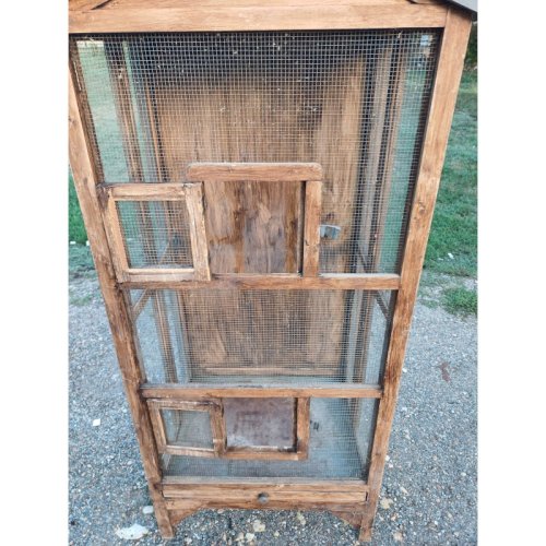 Volière Cage a Oiseaux Bois et Grillage