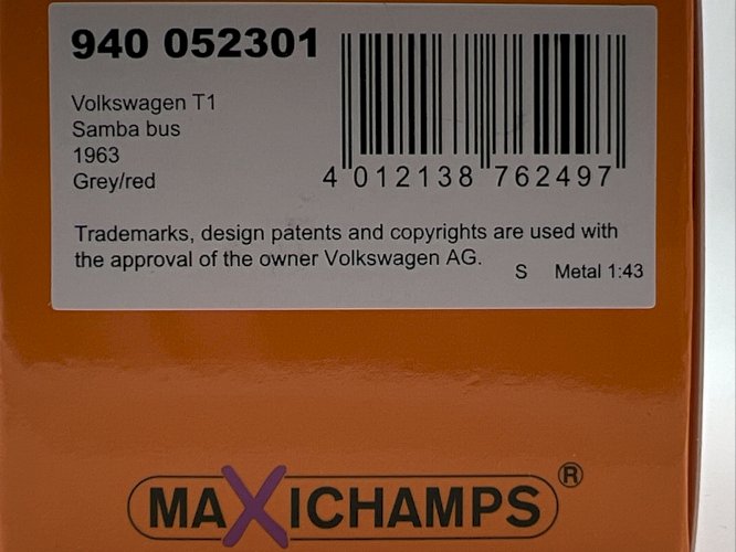 Volkswagen T1 Samba Bus (1963) 1/43 Maxichamps