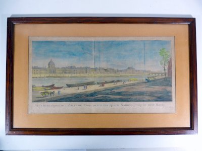 Optical view VIEW OF A PART OF PARIS signed P Sanry after J Chaufourier