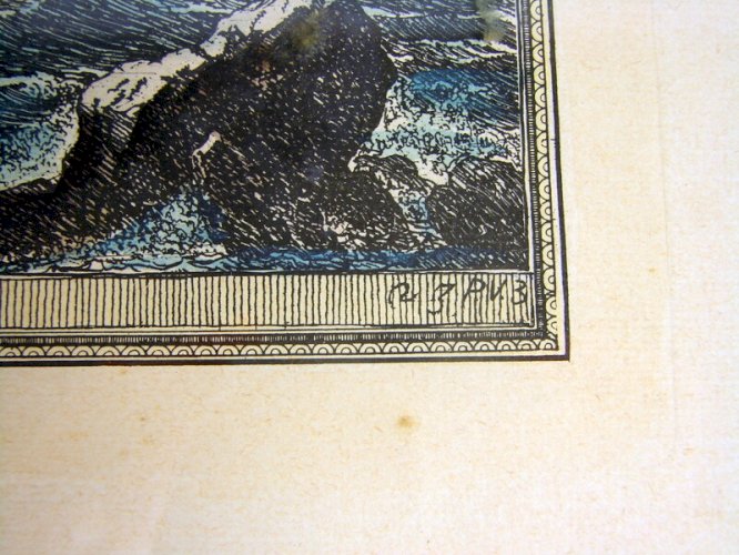 Vue d'Optique XVIII° MARINE Signée Adrien Manglard 1753 TBE