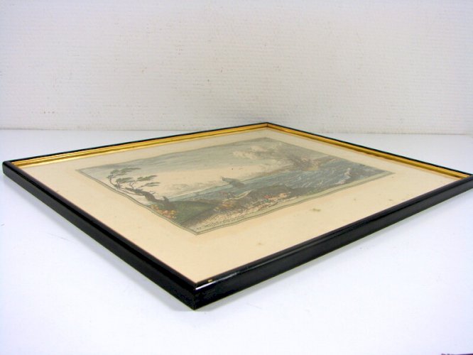 Vue d'Optique XVIII° MARINE Signée Adrien Manglard 1753 TBE
