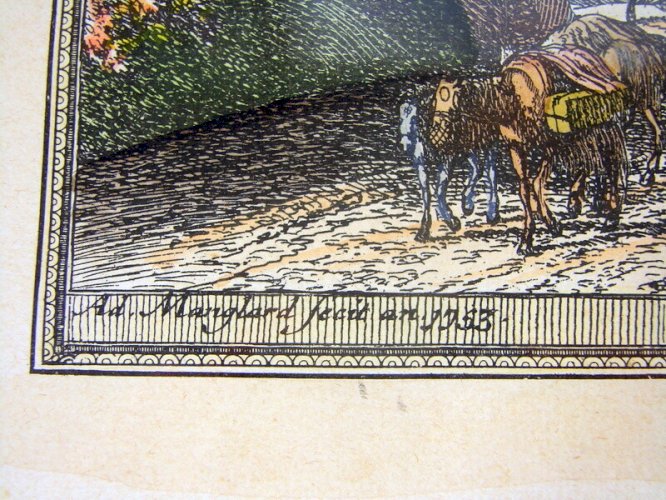 Vue d'Optique XVIII° MARINE Signée Adrien Manglard 1753 TBE