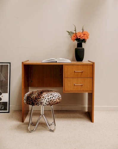 Yvan, le bureau en chêne et métal N°453