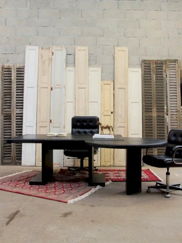 Yvan, le grand bureau italien Guido en cuir N°457