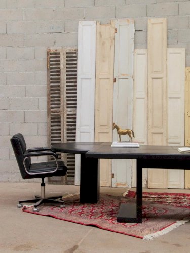 Yvan, le grand bureau italien Guido en cuir N°457