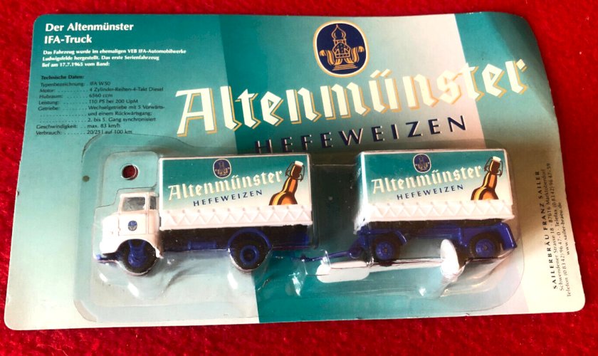  Semi-remorque Ifa W50L ALTEN Münster 1/87 HO