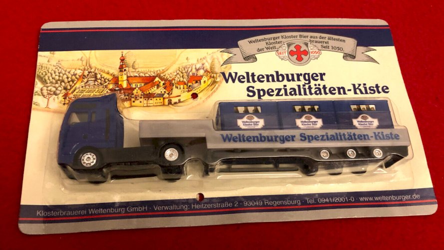  Semi-remorque Man Weltenburger Spezialitäten-Kiste 1/87 HO